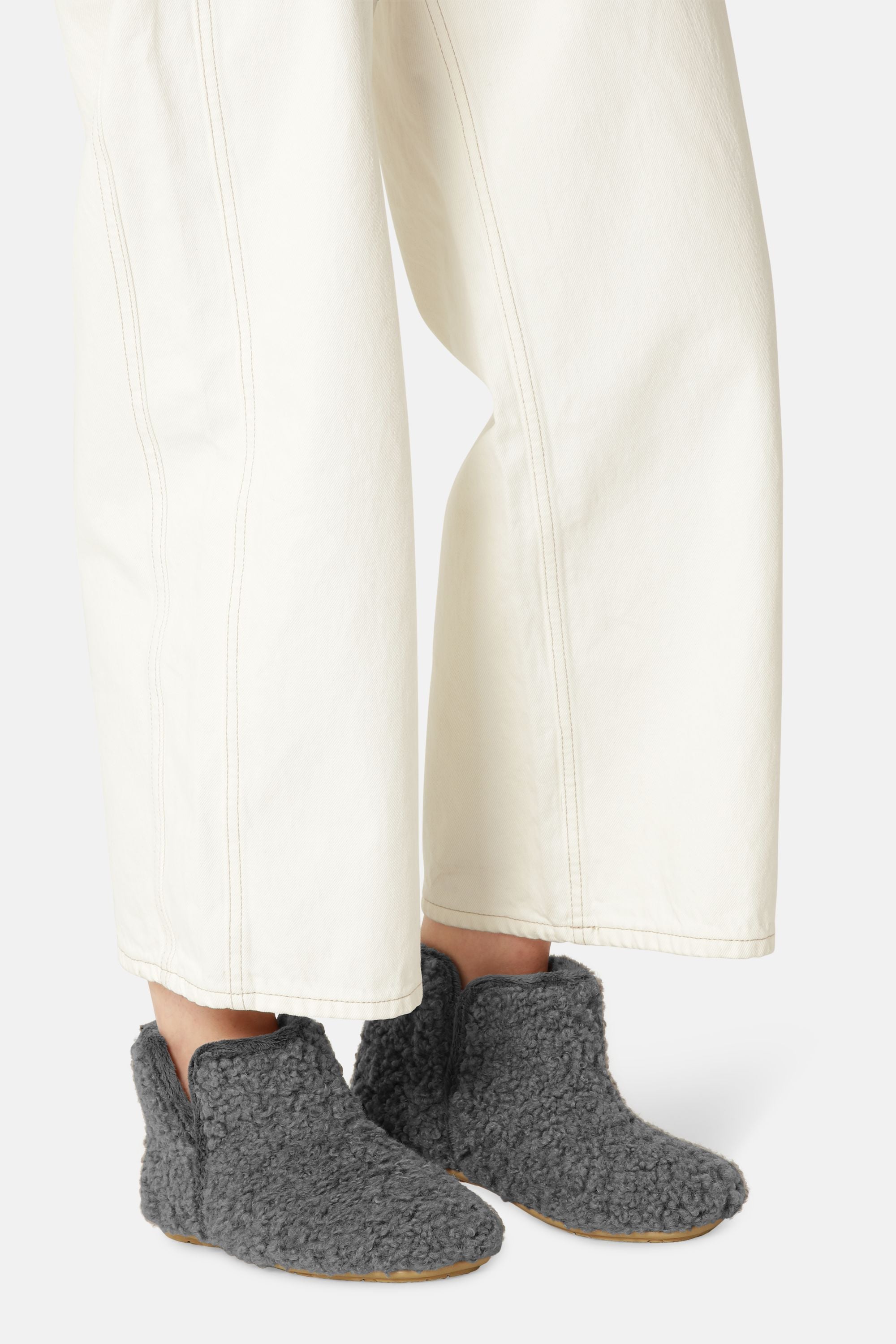 Cosy Ankle Boot - Grey Wheat